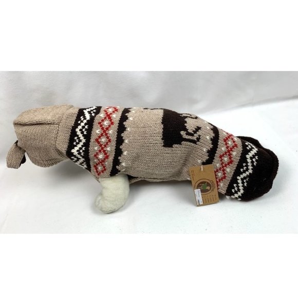Chilly Dog Hand-Knit Organic Wool Moose Hoodie NWT - Picture 11 of 14